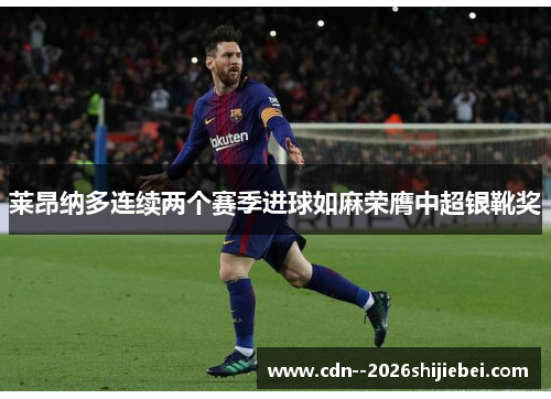 莱昂纳多连续两个赛季进球如麻荣膺中超银靴奖